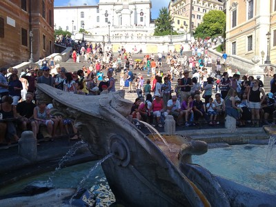 Fontana della Barcaccia voor de Spaanse trappen
