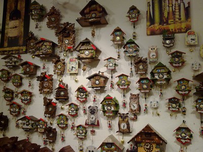 Titisee, koekoeksklokken in alle soorten