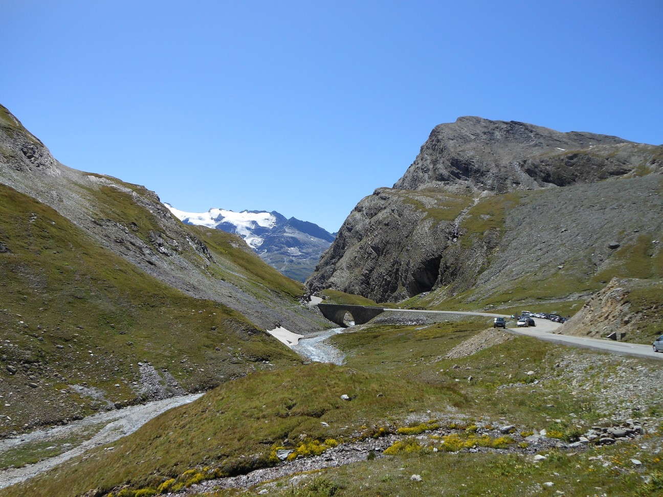 Verder omlaag komt het Albaron massief te voorschijn