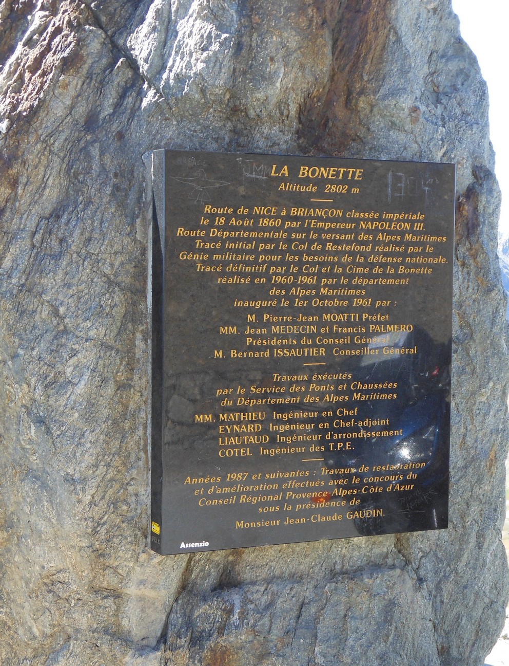 Cime de la Bonette met tekst en uitleg